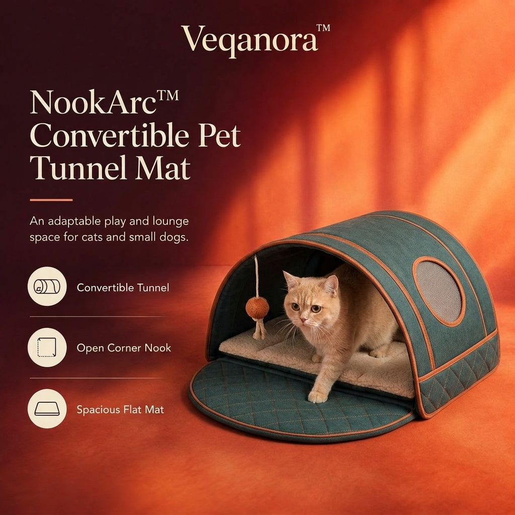 Veqanora™ NookArc Convertible Pet Tunnel Mat