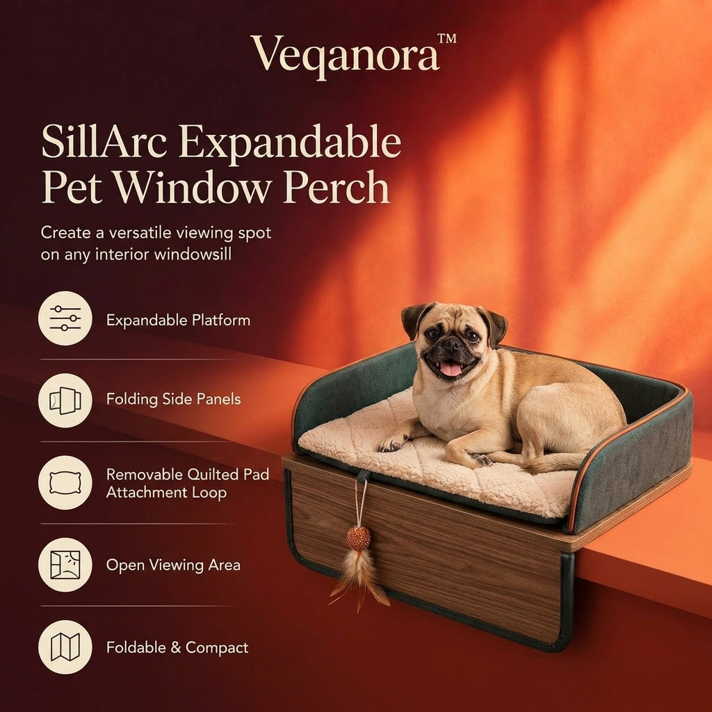 Veqanora™ SillArc Expandable Pet Window Perch