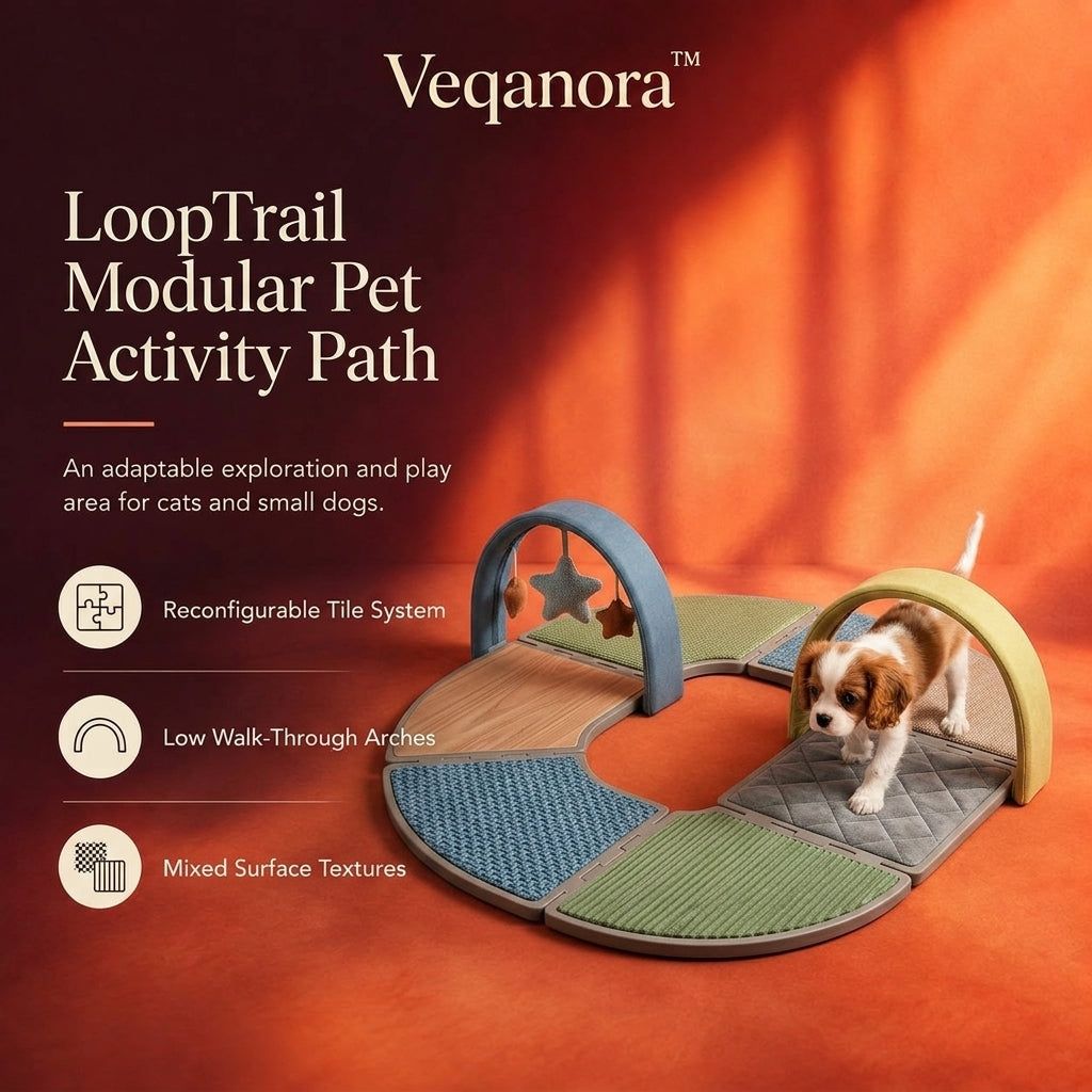 Veqanora™ LoopTrail Modular Pet Activity Path