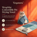 Veqanora™ WrapMat Convertible Pet Drying Towel
