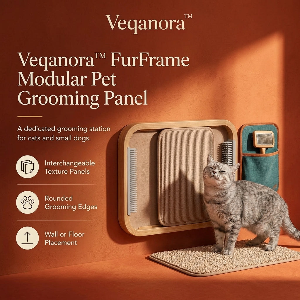 Veqanora™ FurFrame Modular Pet Grooming Panel